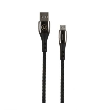 Дата-кабель Usams USB/micro USB SJ346 Smart Power off (черный)