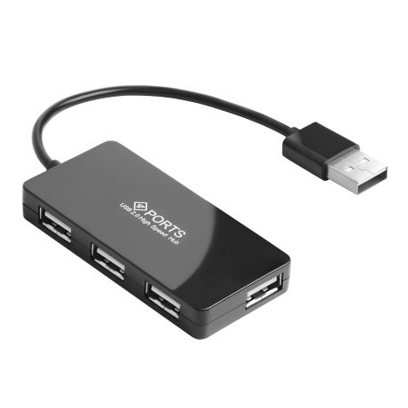 Хаб USB GCR 4 ports 0.15m Black GCR-UH244B