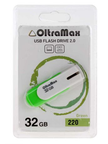 USB Flash Drive 32Gb - OltraMax 220 OM-32GB-220-Green