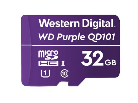 Карта памяти 32Gb - Western Digital Purple MicroSDHC Class 10 UHS-I WDD032G1P0C