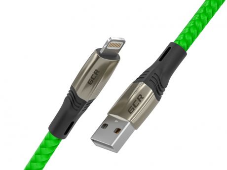 Аксессуар GCR Mercedes USB - Lightning 1.2m Green Nylon GCR-52784