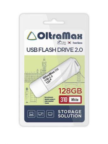 USB Flash Drive 128Gb - OltraMax 320 3.0 White OM-128GB-320-White