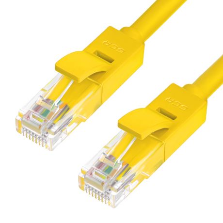 Сетевой кабель GCR Premium UTP 30AWG cat.6 RJ45 T568B 2m Yellow GCR-LNC622-2.0m