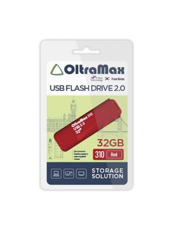 USB Flash Drive 32GB - OltraMax 310 2.0 OM-32GB-310-Red