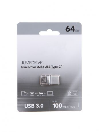 USB Flash Drive 64Gb - Lexar Dual Type-C and Type-A LJDD35C064G-BNBNG