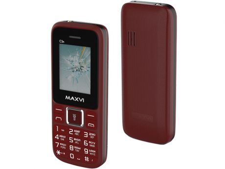 Сотовый телефон MAXVI C3n Wine Red