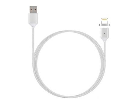 Аксессуар Sititek UC-066 USB - microUSB / Lightning Magnetic Grey 63786