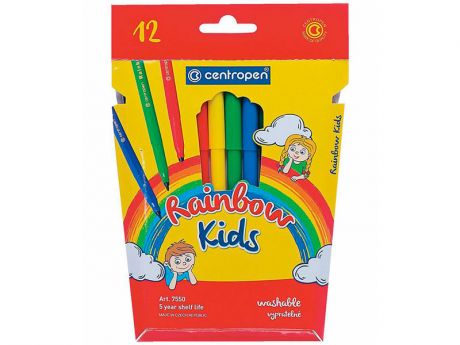 Фломастеры Centropen Rainbow Kids 12 цветов 7 7550 1203