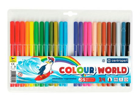 Фломастеры Centropen Colour World 24 цвета 7 7550 2484