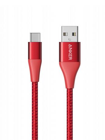 Аксессуар Anker PowerLine+ II USB A - USB Type-C Red A8462H91