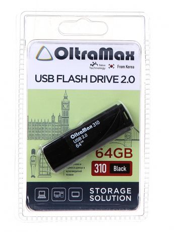 USB Flash Drive 64Gb - OltraMax 310 OM-64GB-310-Black