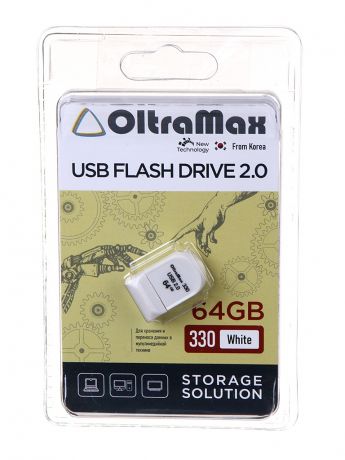 USB Flash Drive 64Gb - OltraMax 330 OM-64GB-330-White