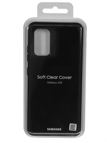Чехол-накладка для Samsung Galaxy A32 Soft Clear Cover Black EF-QA325TBEGRU