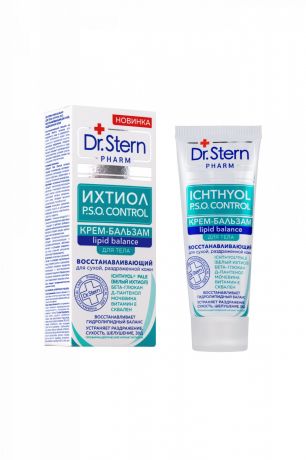 DR. STERN Dr.Stern Крем-бальзам для тела Ichthyol P.S.O. восстанавливающий для сухой, раздраженной кожи, 75мл (DR. STERN, Для тела)