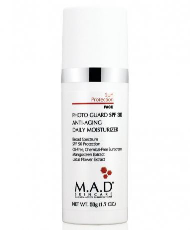 M.A.D. Омолаживающий и увлажняющий крем-защита под макияж с защитой spf 30, 50 гр (M.A.D., Sun Protection)