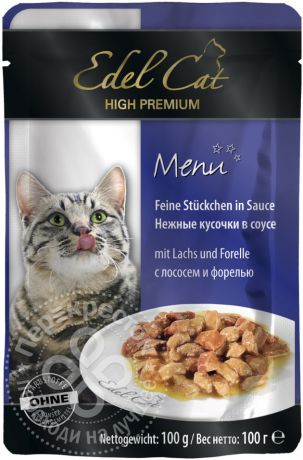 Корм для кошек Edel Cat Лосось и форель 100г (упаковка 20 шт.)