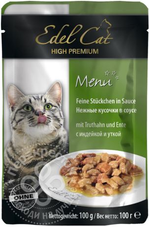 Корм для кошек Edel Cat Индейка и утка 100г