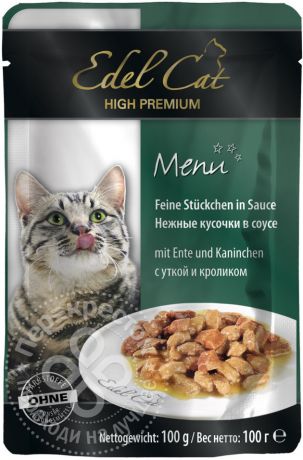 Корм для кошек Edel Cat Утка и кролик 100г