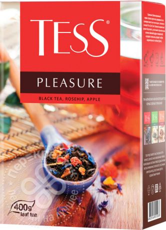 Чай черный Tess Pleasure с шиповником и яблоком 400г