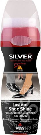 Крем-краска для обуви Silver Instant Shoe Shine черная 75мл