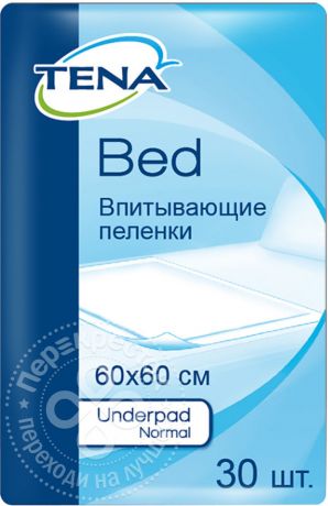 Простыни впитывающие Tena Bed Normal 60*60 30шт