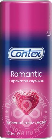 Гель-смазка Contex Romantic с ароматом клубники 100мл