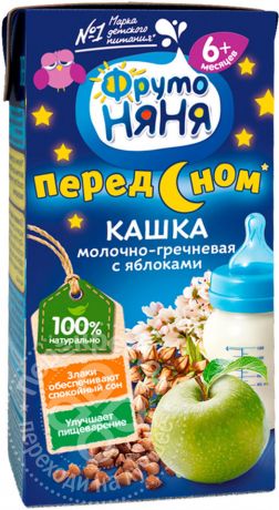 Каша ФрутоНяня Молочно-гречневая с яблоками 200мл (упаковка 3 шт.)