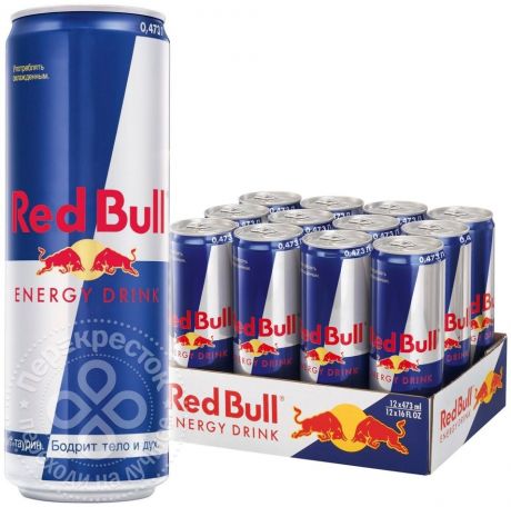 Напиток Red Bull энергетический 473мл (упаковка 12 шт.)