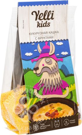 Каша Yelli Kids кукурузная с фруктами детская 120г (упаковка 6 шт.)