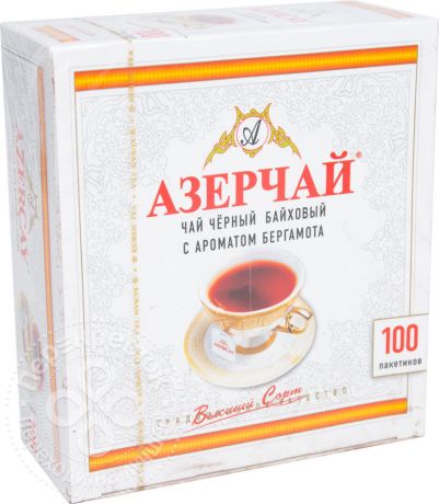 Чай черный Азерчай с ароматом бергамота 100пак