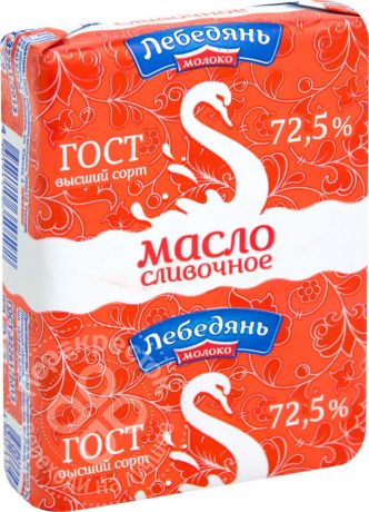 Масло сладко-сливочное ЛебедяньМолоко Крестьянское 72.5% 180г