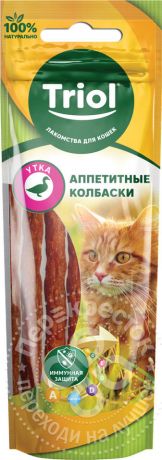 Лакомство для кошек Triol Аппетитные колбаски из утки 40г (упаковка 6 шт.)