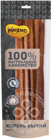 Лакомство для собак Мнямс корень бычий 100г (упаковка 6 шт.)