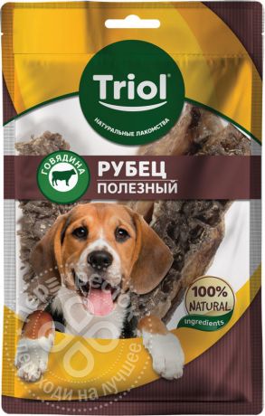 Лакомство для собак Triol Рубец говяжий полезный 30г (упаковка 6 шт.)
