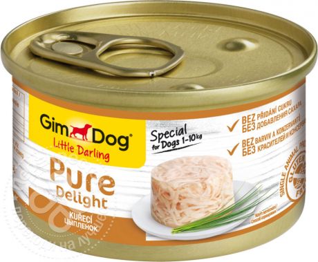 Корм для собак GimDog Pure Delight из цыпленка 85г (упаковка 12 шт.)