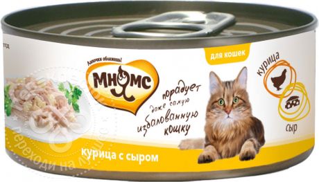 Корм для кошек Мнямс Курица с сыром в нежном желе 70г (упаковка 12 шт.)
