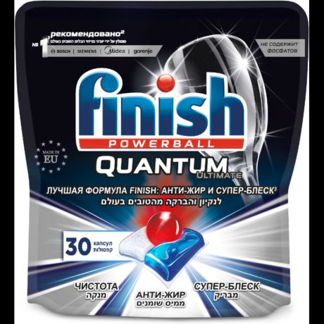 Finish Quantum Ultimate таблетки (original) дойпак для посудомоечной машины, 30 шт.