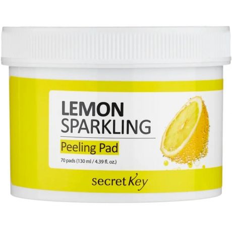 Secret Key Пилинг-диски для лица с экстрактом лимона LEMON SPARKLING Peeling pad, 70 шт.