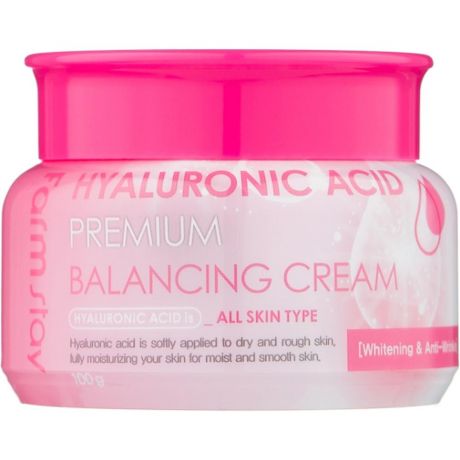 FarmStay Балансирующий крем с гиалуроновой кислотой Hyaluronic Acid Premium Balancing Cream, 100 мл.
