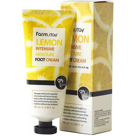 FarmStay Увлажняющий крем для ног с экстрактом лимона Lemon Intensive Moisture Foot Cream , 100 мл.