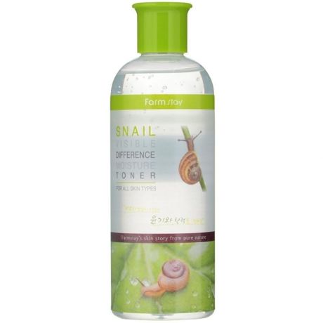 FarmStay Увлажняющий тонер с муцином улитки Snail Visible Difference Moisture Toner, 350 мл.