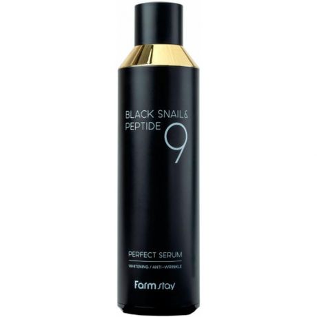 FarmStay Сыворотка с муцином черной улитки и пептидами Black Snail & Peptide Perfect Serum, 120 мл.