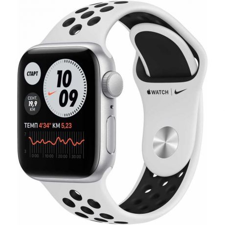 Умные часы Apple Watch Nike SE GPS 40mm Silver Aluminium Case with Pure Platinum/Black Nike Sport Band MYYD2RU/A