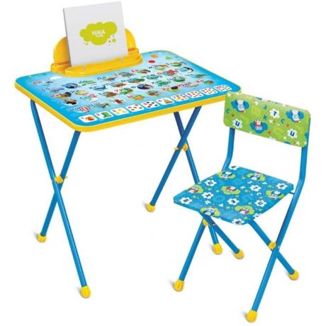 Комплект детской мебели NIKA KIDS (стол+стул) КП2/9 "Познайка" "Азбука" (синий/голубой)