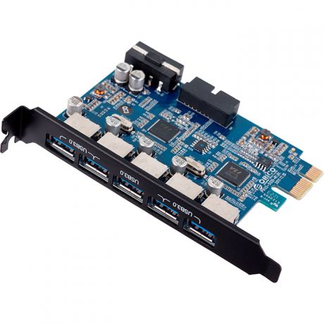 Контроллер Orico PVU3-5O2I, 5+1 port USB3.0, PCI-E