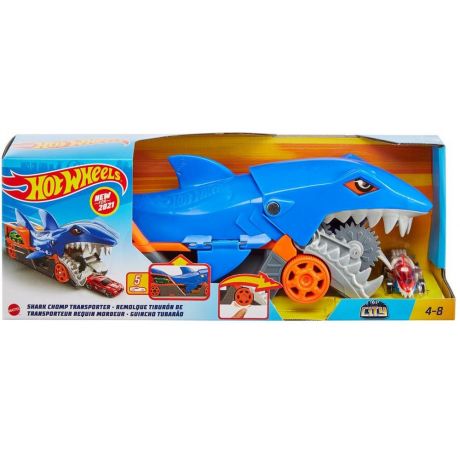 Mattel Hot Wheels Грузовик Голодная акула с хранилищем для машинок GVG36