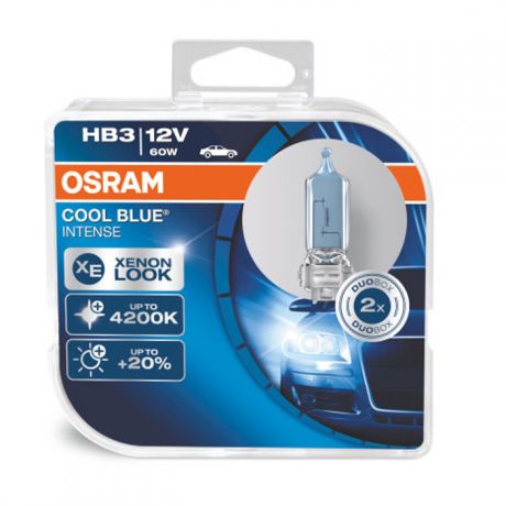 Автомобильная лампа HB3 60W Cool Blue Intense 2 шт. OSRAM