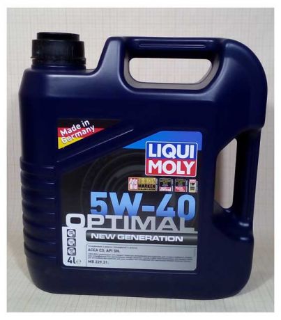 Моторное масло Liqui Moly Optimal New Generation 5W-40 синтетическое, 4 л