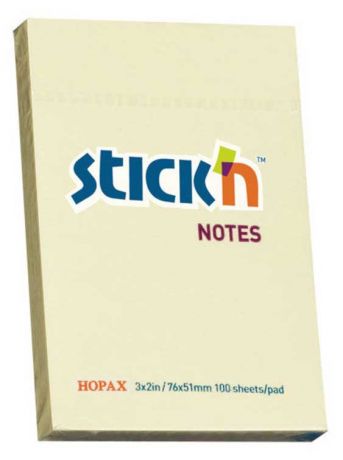 Бумага для заметок Stick`n самоклеющаяся, 100 л