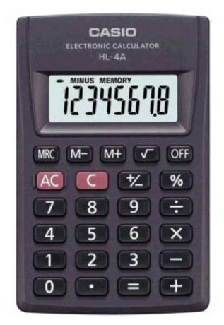 Калькулятор Casio HL-4A карманный 8-разрядный